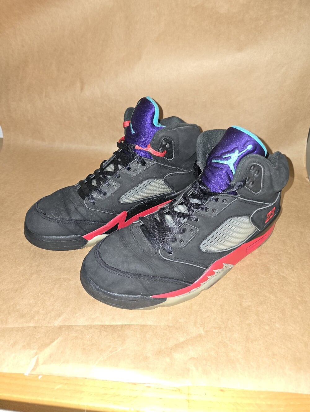 Pre Loved Nike Air Jordan 5 Retro 136027-006 Black Satin Men's Size 9